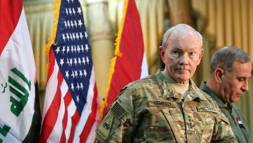 Le général américain Martin Dempsey à Bagdad, le 9 mars 2015
