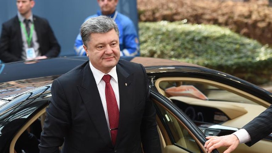 Le président ukrainien Petro Porochenko à Bruxelles, le 12 février 2015