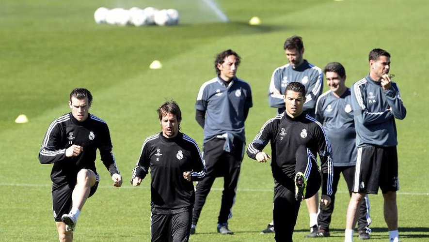 Les joueurs du Real Madrid à l'entraînement, le 9 mars 2015 à Madrid