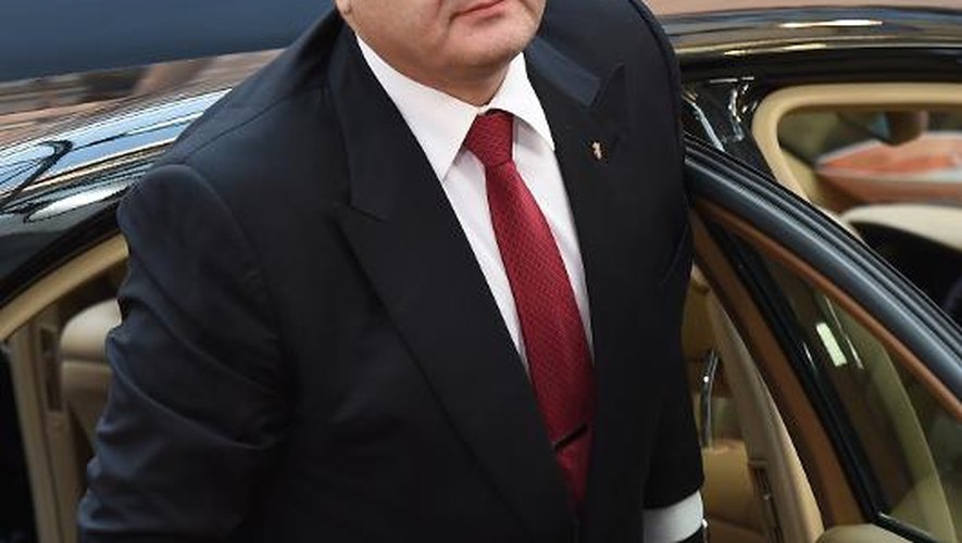 Le président ukrainien Petro Porochenko à Bruxelles, le 12 février 2015