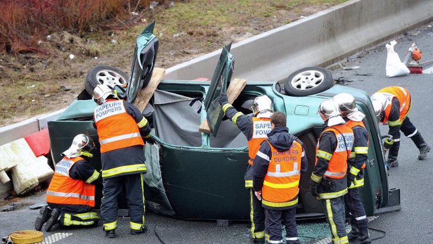 Un accident de la route en janvier 2014 à Roubaix