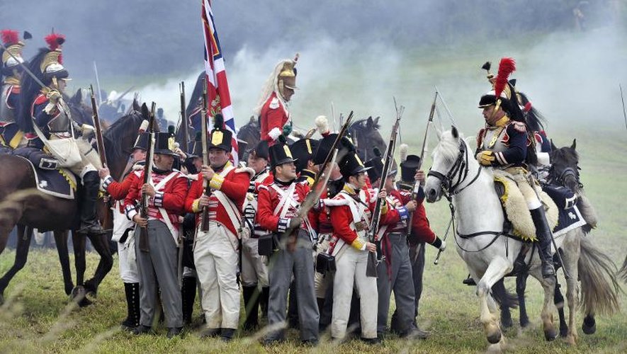 Une reconstitution historique de la bataille de Waterloo, le 17 juin 2012 à Waterloo en Belgique