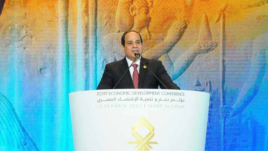Le président égyptien Abdel Fattah al-Sisi, à Charm el-Cheikh le 13 mars 2015