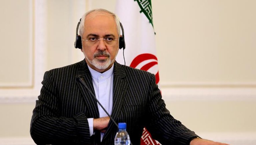 Le ministre iranien des Affaires étrangères Mohammad Javad Zarif lors d'une conférence de presse le 28 février 2015 à Téhéran