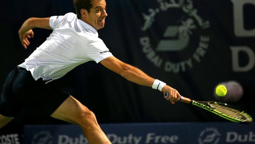 Le tennisman français Richard Gasquet, le 23 février 2015 au tournoi de Dubai