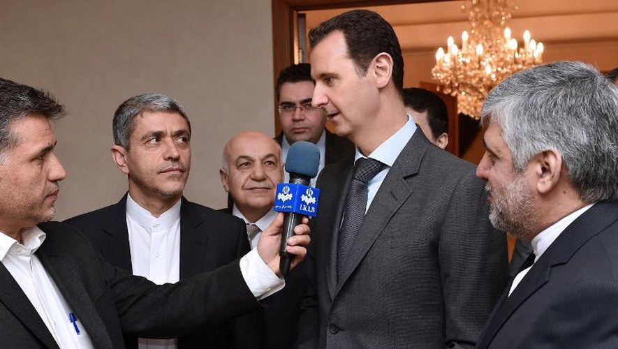 Photo de l'agence officielle syrienne Sana du président syrien Bachar al-Assad le 16 mars 2015 à Damas