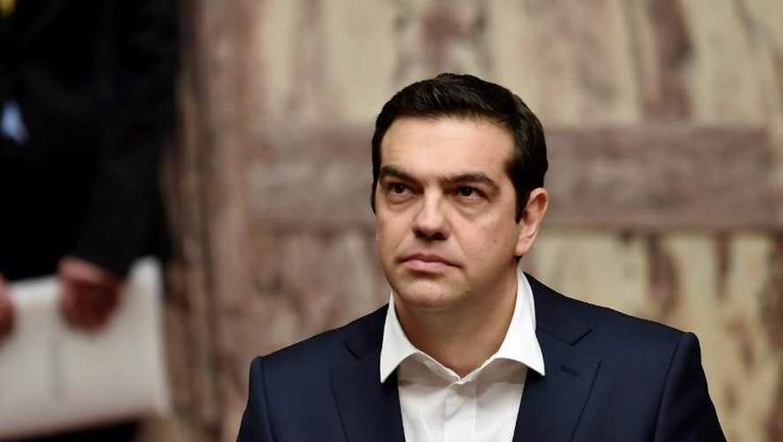 Le ministre grec des Finances Alexis Tsipras, le 13 mars 2015 à Athènes