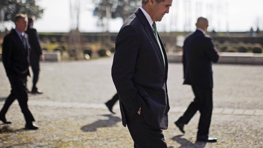 Le secrétaire d'Etat américain John Kerry, le 17 mars 2015 à Lausanne
