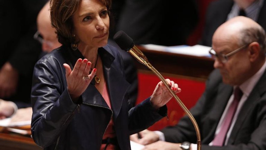 La ministre de la Santé, Marisol Touraine, le 17 mars 2015 à l'Assemblée nationale à Paris