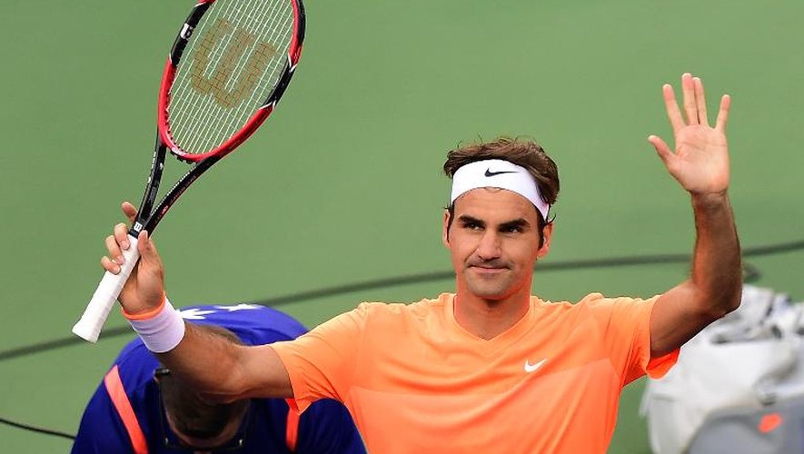 Le joueur de tennis suisse Roger Federer à Indian Wells, en Californie, le 18 mars 2015