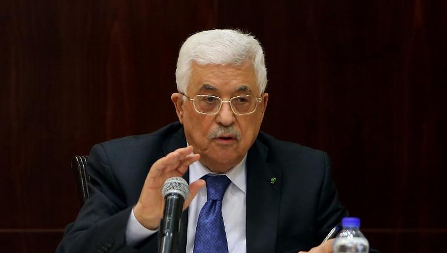 Le président palestinien Mahmoud Abbas à Ramallah le 19 mars 2015