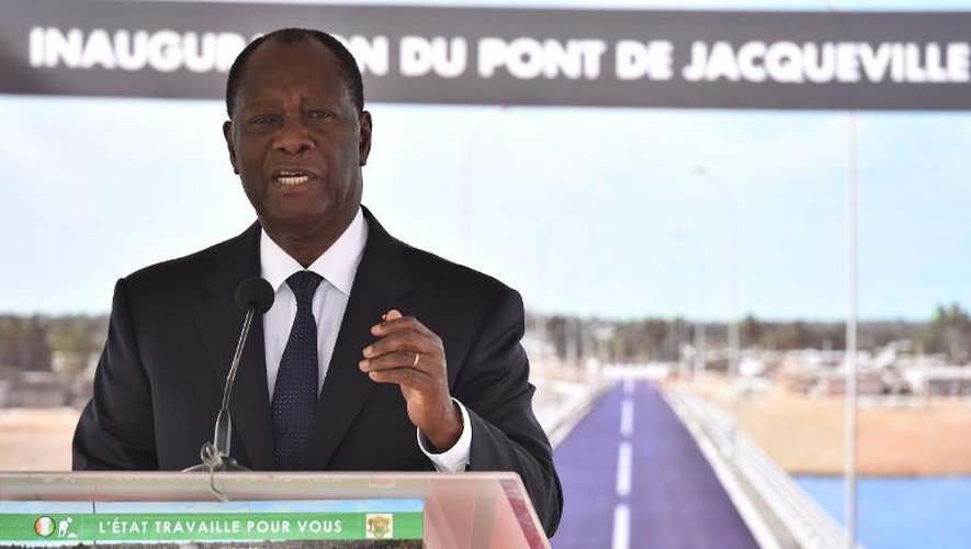 Le président ivoirien Alassane Ouattara le 21 mars 2015 à Abidjan