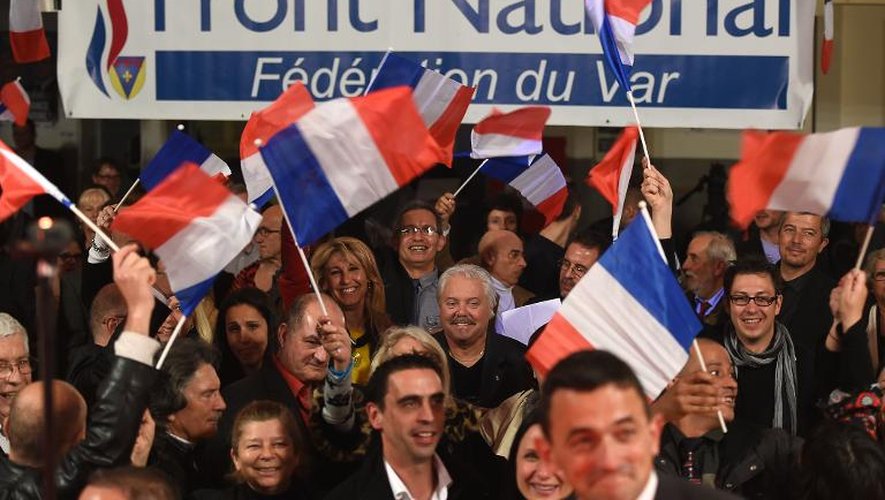Des partisans du Front national le 22 mars 2015 à La Valette-du-Var