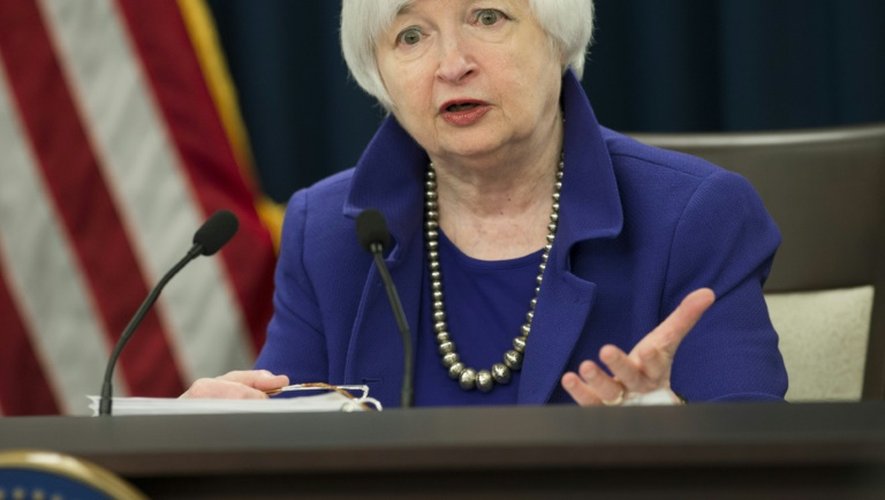 La présidente de la Fed, Janet Yellen, le 16 décembre 2015 à Washington