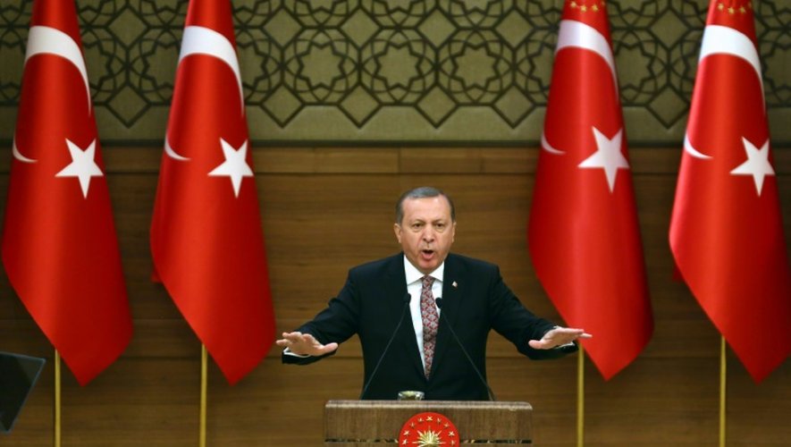 Le président turc Tayyip Erdogan à Ankara le 10 février 2016