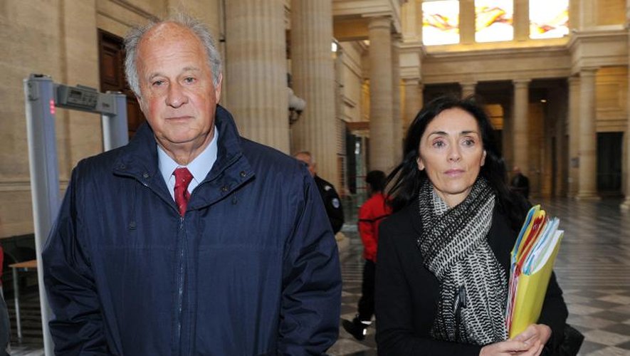 Patrice de Maistre accompagné de son avocate Jaqueline Laffont, arrive au tribunal de Bordeaux le 24 mars 2015