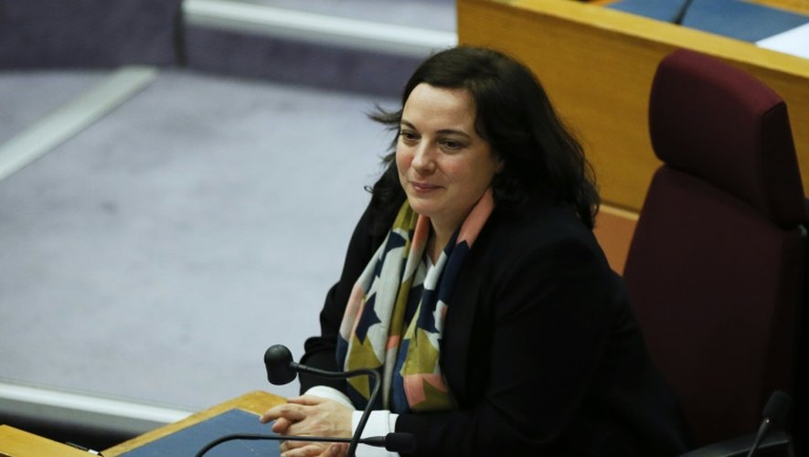 La secrétaire nationale du parti écologiste, Emmanuelle Cosse, à Paris le 18 décembre 2015
