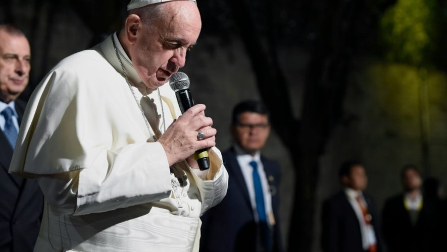 Le pape François arrive à Mexico, le 12 février 2016