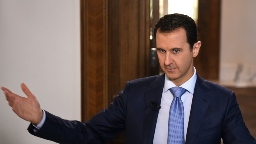 Le président syrien Bachar al-assad, le 18 décembre 2015 à Damas