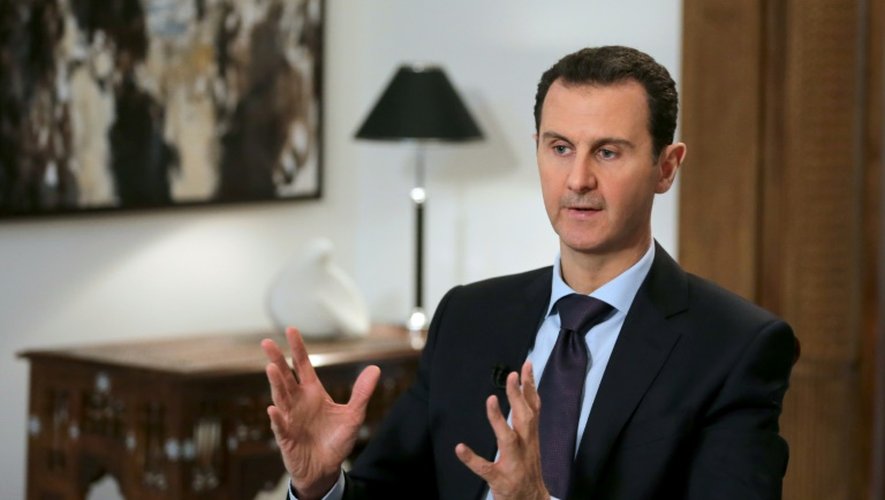 Le président syrien Bachar al-Assad, le 11 février 2016 à Damas