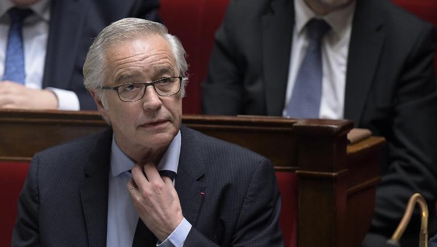 Le ministre de l'Emploi François Rebsamen lors d'une séance de questions au gouvernement à l'Assemblée nationale le 25 février 2015
