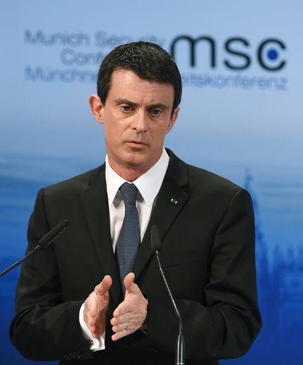 Le Premier ministre Manuel Valls lors de la 2e journée de la 52e Conférence de Munich sur la Sécurité, le 12 février 2016