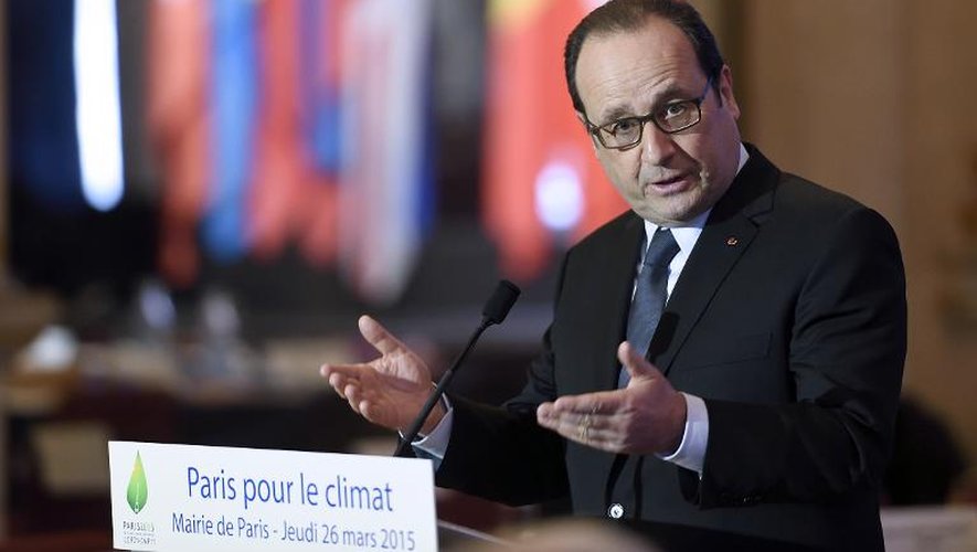 Le président français François Hollande, le 26 mars 2015 à Paris