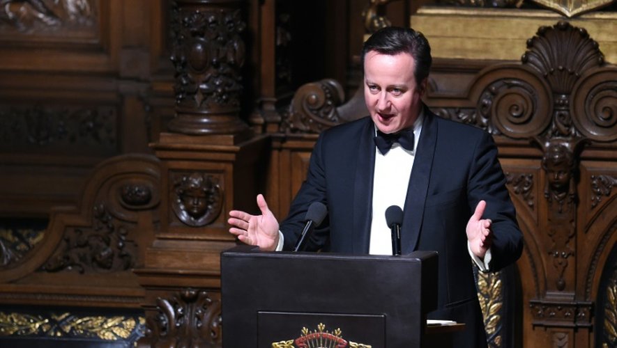 Le Premier ministre britannique David Cameron, le 12 février 2016 à Hambourg
