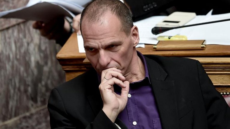 Le ministre grec des Finances Yanis Varoufakis le 18 mars 2015 au Parlement à Athènes