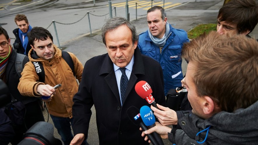 Michel Platini à son arrivée à Zurich pour plaider sa cause devant la chambre des recours de la Fifa, le 15 février 2016