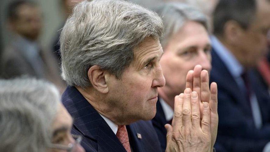 Le secrétaire d'Etat américain John Kerry à Lausanne, le 30 mars 2015