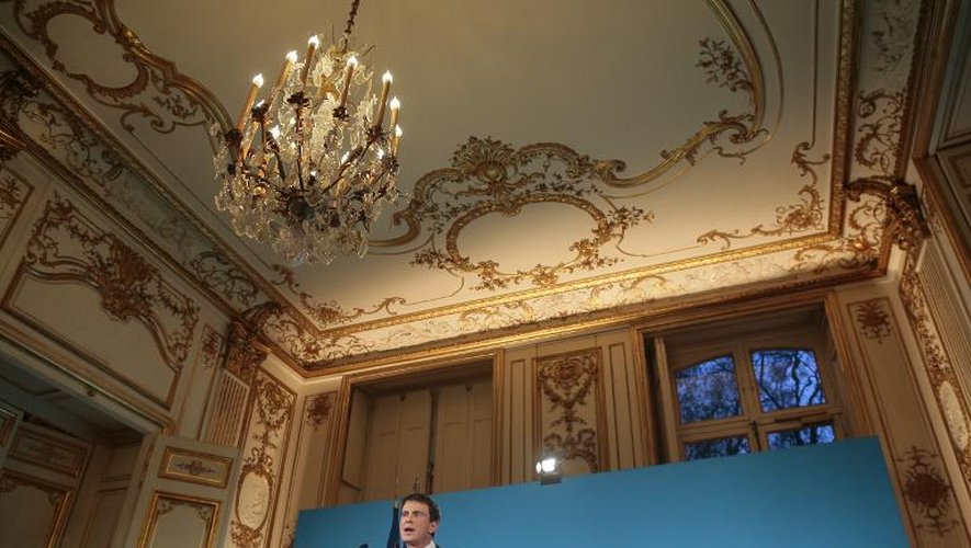 Le Premier ministre Manuel Valls à Matignon