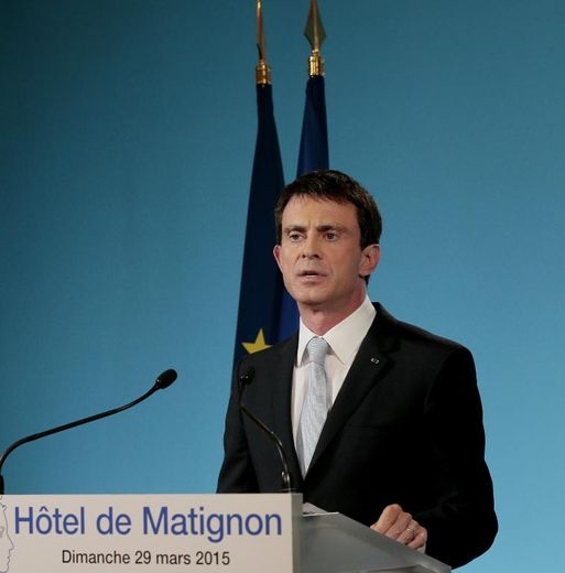 Le premier ministre Manuel Valls, le 29 mars 2015 à Paris