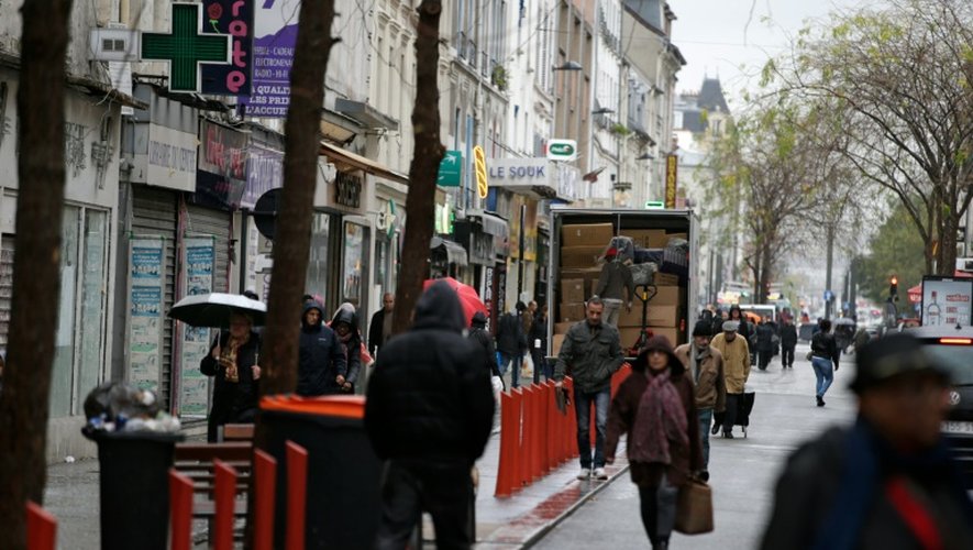 Une rue de Saint-Denis, en Seine-Saint-Denis, le 19 novembre 2015