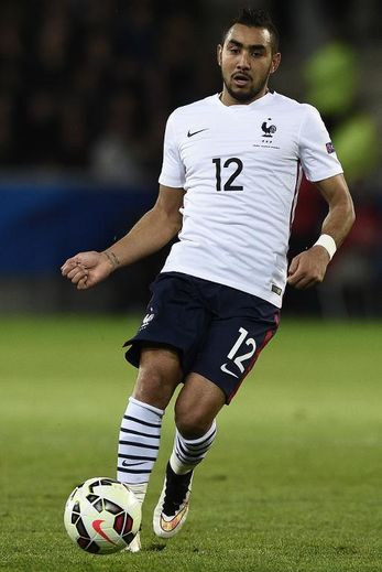 Le Français Dimitri Payet lors du match amical contre le Danemark, le 29 mars 2015 à Geoffroy-Guichard