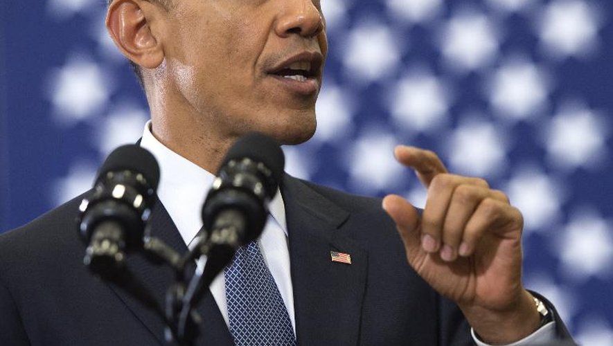 Le président américain Barack Obama fait un discours sur le système financier à Birmingham, Alabama, le 26 mars 2015
