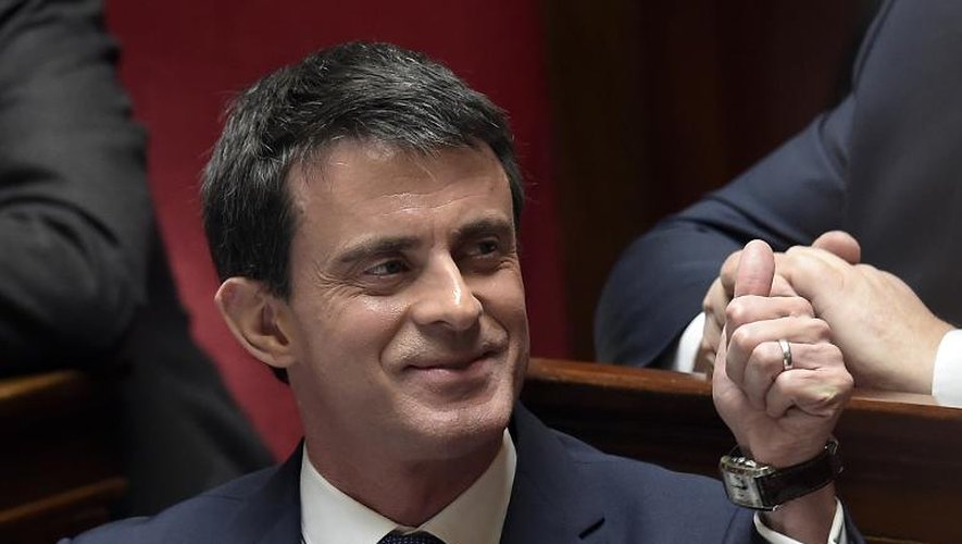 Le Premier ministre Manuel Valls à l'Assemblée nationale, le 31 mars 2015