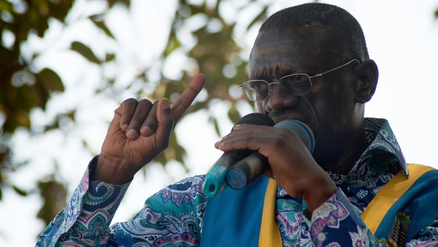 Kizza Besigye, candidat de l'opposition à la présidentielle, le 16 février à Kampala