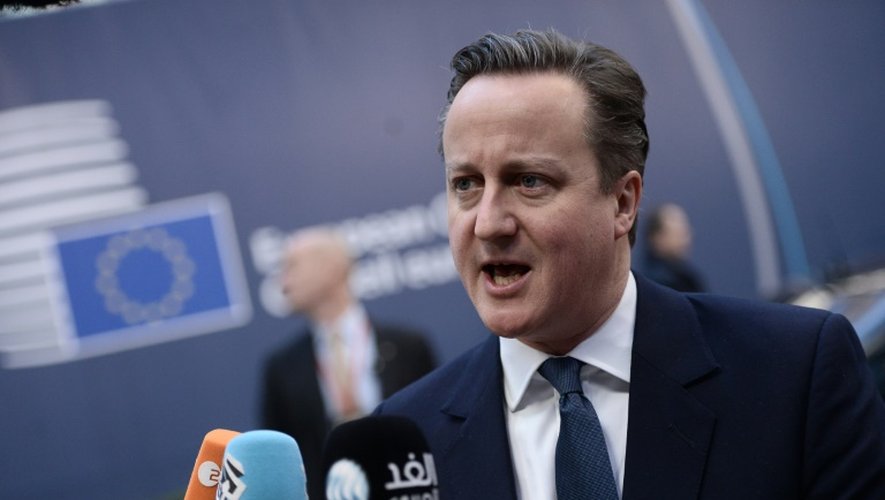 Le Premier ministre David Cameron le 19 février 2016 à Bruxelles
