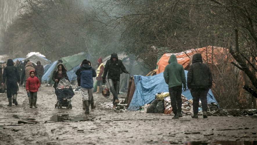 Le bidonville de migrants de Grande-Synthe, près de Dunkerque, le 18 février 2016