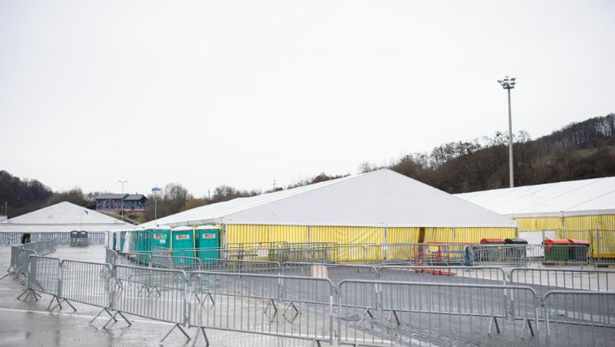 Un centre de réfugiés vide à Spielfeld, en Autriche, près de la frontière avec la Slovénie, le 19 février 2016
