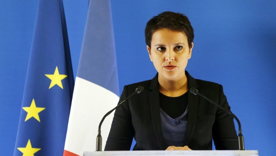 La ministre de l'Education, Najat Vallaud-Belkacem, à Paris le 19 février 2016