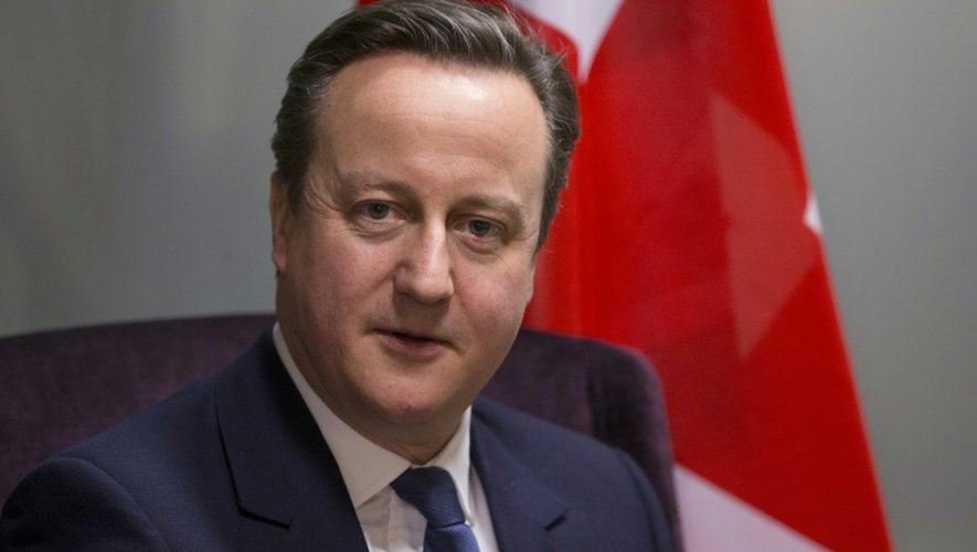 Le Premier ministre britannique David Cameron à Bruxelles le 19 février 2016