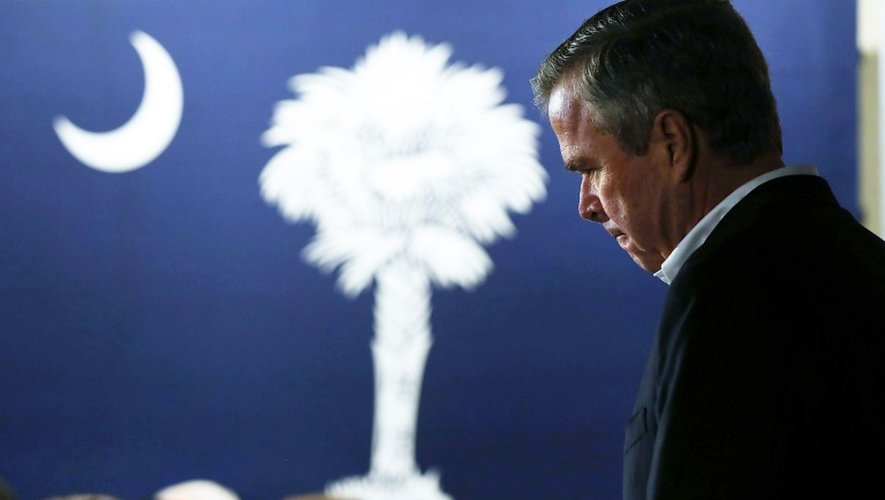 Jeb Bush lors d'un meeting électoral à Beaufort en Caroline du Nord, le 16 février 2016
