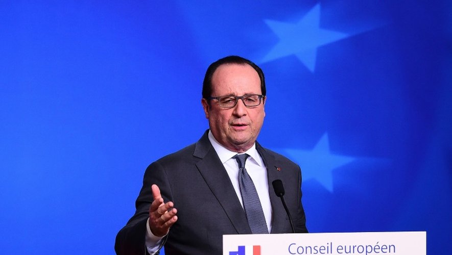 François Hollande à Bruxelles, le 19 février 2016