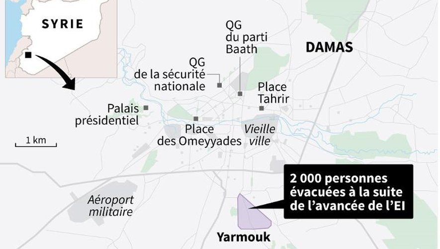 Evacuation au camp palestinien de Yarmouk