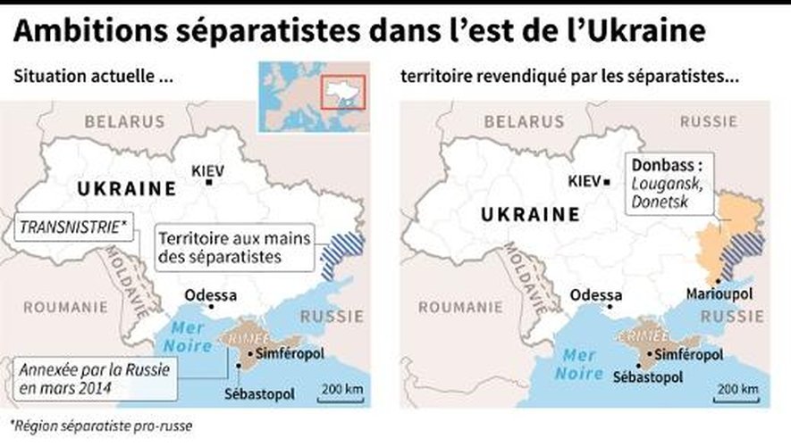 Ambitions séparatistes dans l'est de l'Ukraine