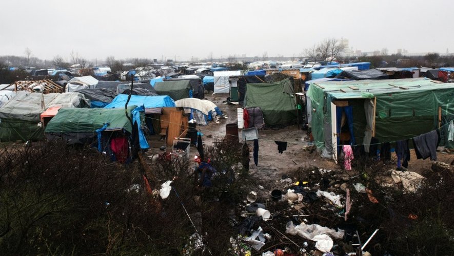 Le camp de migrants dit la "Jungle" à Calais le 22 février 2016