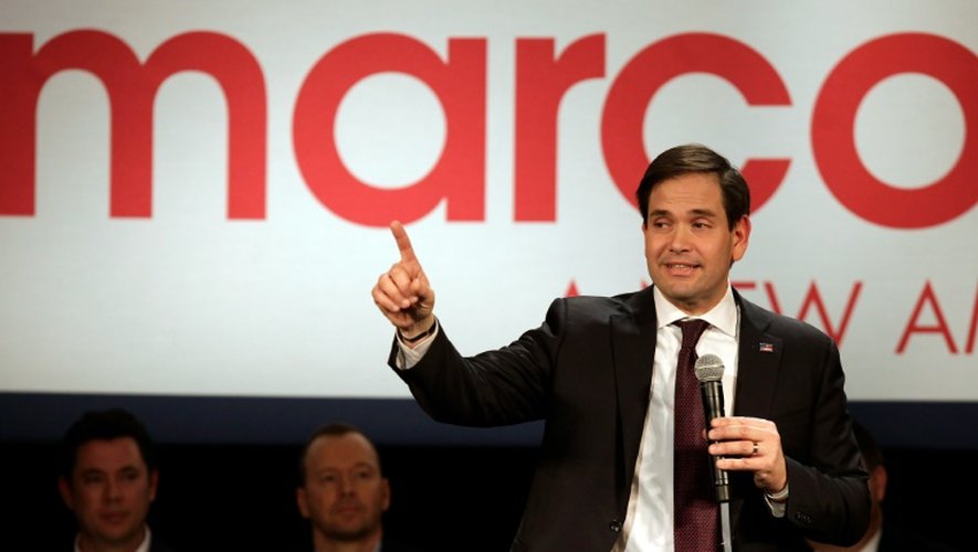 Le candidat républicain Marco Rubio en campagne, le 21 février 2016 à Las Vegas