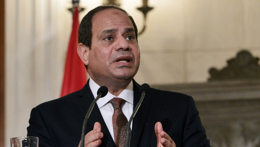 Le président égyptien Abdel Fattah al-Sissi , le 8 décembre 2015 à Athènes